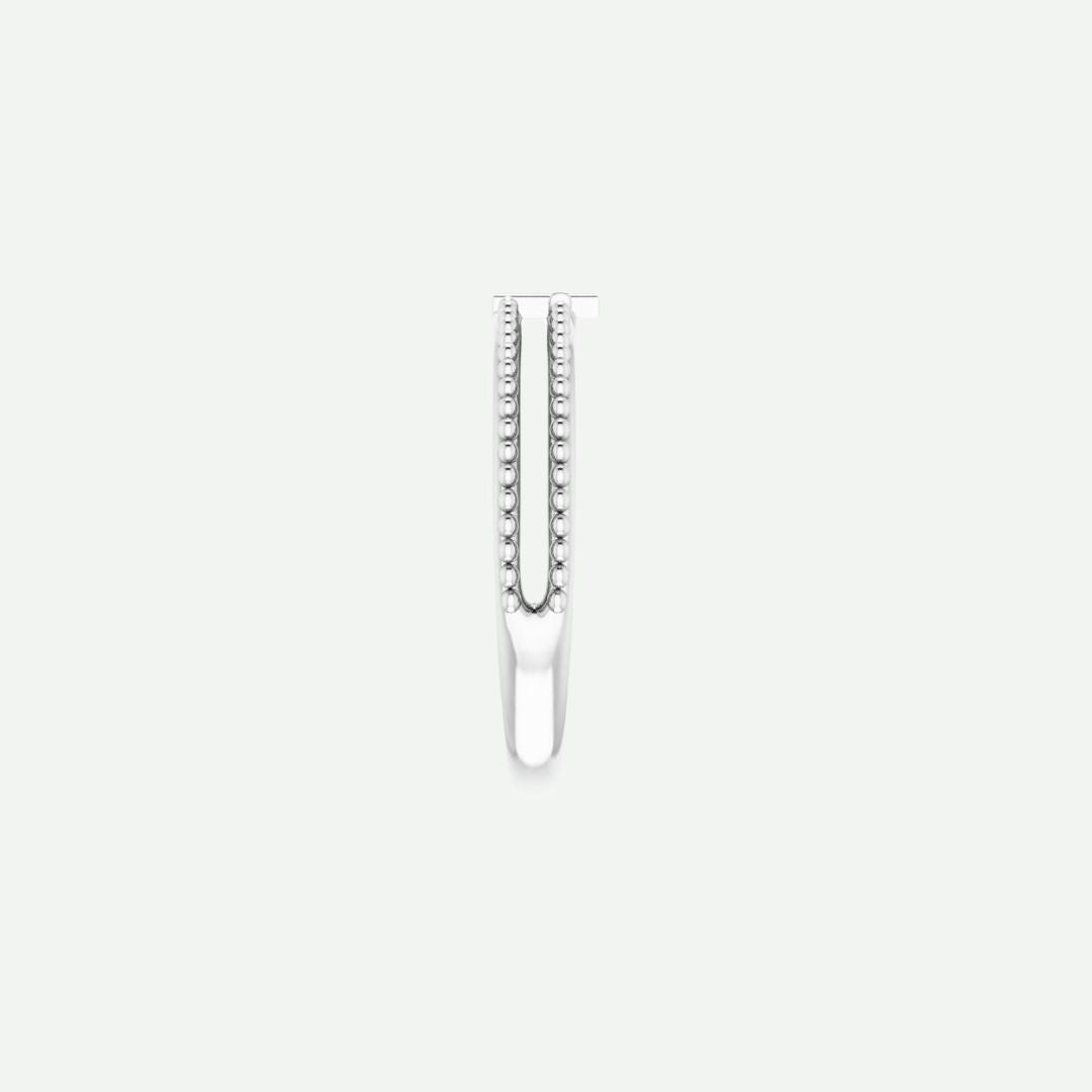 Side View of Sterling Silver TIMELESS Christian Ring For Women