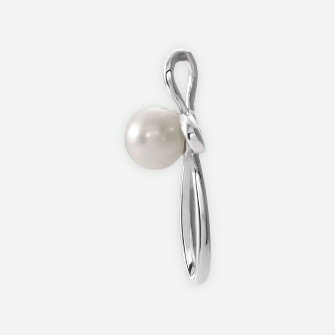 Side View of White Gold DISCERNMENT Christian Pendant For Women