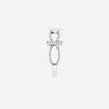 Side View of White Gold PERFECT LOVE Christian Ring For Women