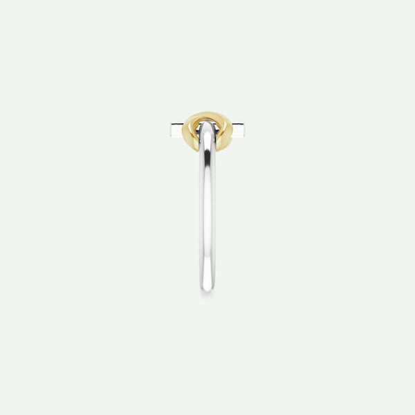 Side View of White & Yellow Gold INFINITE LOVE Christian Ring For Women