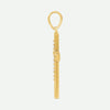 Side View of Yellow Gold CENTRÉE Unisex Christian Pendant