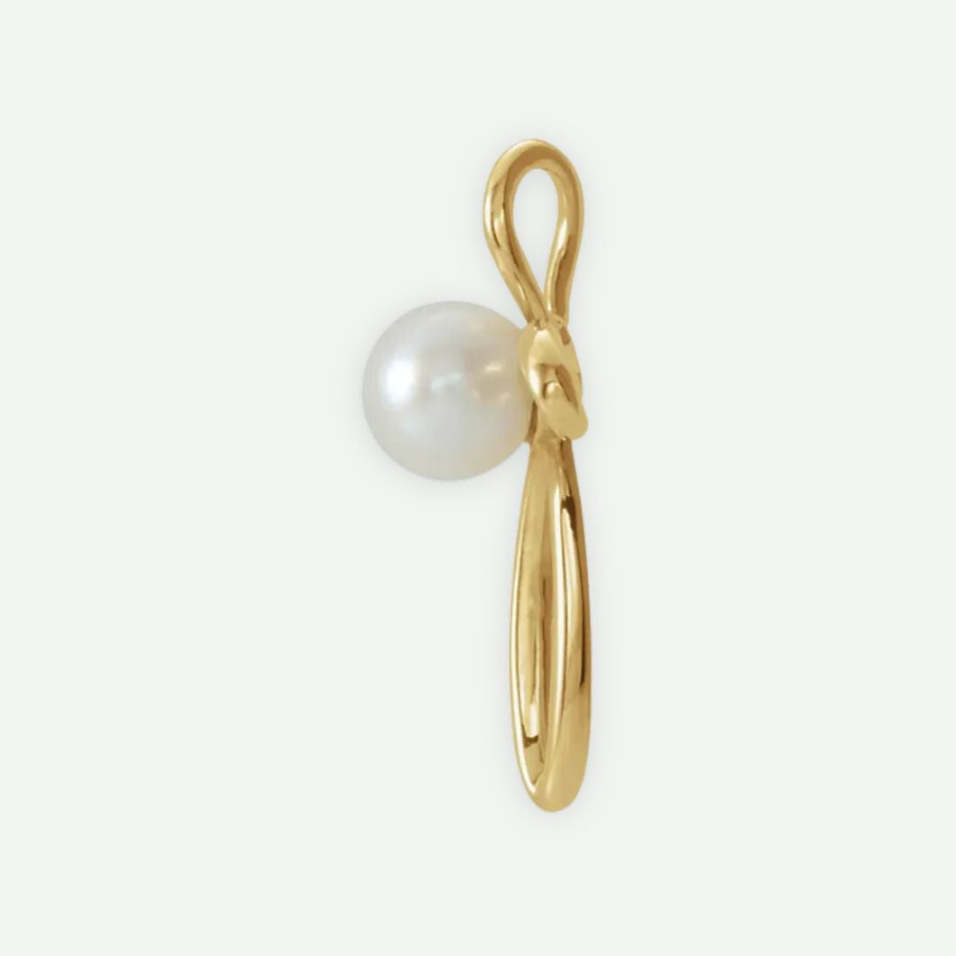 Side View of Yellow Gold DISCERNMENT Christian Pendant For Women