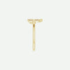 Side View of Yellow Gold FAITH Christian Ring For Women