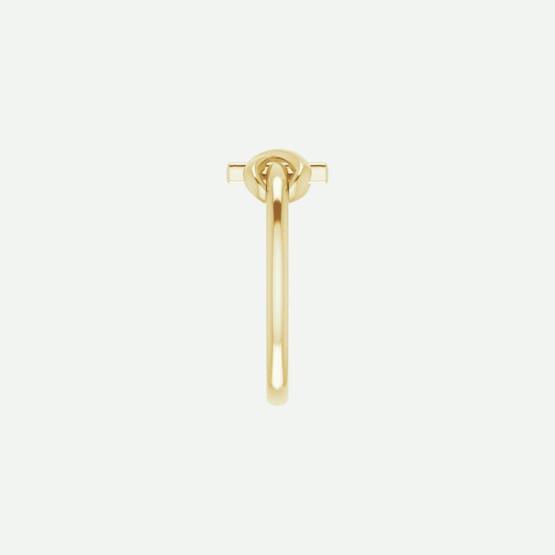 Side View of Yellow Gold INFINITE LOVE Christian Ring For Women