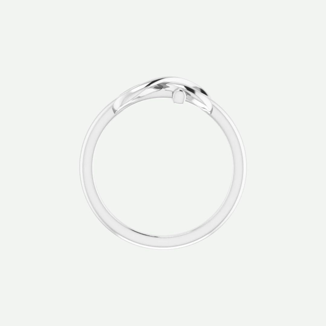 Top View of Sterling Silver INFINITE LOVE Christian Ring For Women
