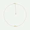 Top View of Yellow Gold UNBOUND Christian Necklace For Women