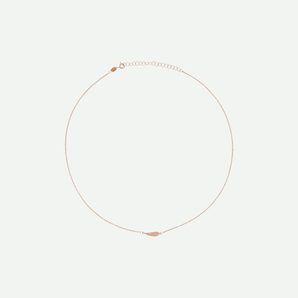 Top View of Rose Gold ANGEL WING Christian Necklace For Women