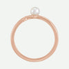 Top View of Rose Gold DISCERNMENT Christian Ring For Women