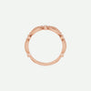Top View of Rose Gold PERFECT LOVE Christian Ring For Women