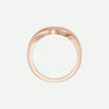 Top View of Rose Gold PURETÉ Christian Ring For Women