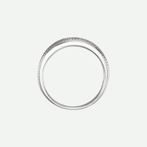 Top View of Sterling Silver PRUDENCE Christian Ring For Women