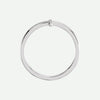 Top View of White Gold FAITHFUL Christian Ring For Women