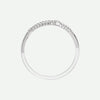 Top View of White Gold FREEDOM Christian Ring For Women