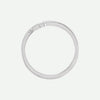 Top View of White Gold HUGGED Christian Ring For Women
