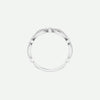Top View of White Gold PERFECT LOVE Christian Ring For Women