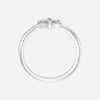 Top View of White Gold TRUE LOVE Christian Ring For Women