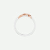 Top View of White & Rose Gold INFINITE LOVE Christian Ring For Women