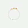 Top View of White & Yellow Gold INFINITE LOVE Christian Ring For Women