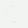 Top View of Yellow Gold ANGEL WING Christian Necklace For Women