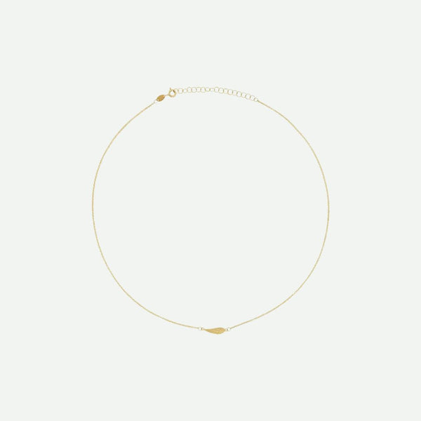 Top View of Yellow Gold ANGEL WING Christian Necklace For Women