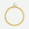 Top View of Yellow Gold DISCERNMENT Christian Ring For Women