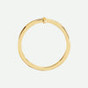 Top View of Yellow Gold FAITHFUL Christian Ring For Women