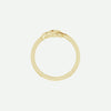 Top View of Yellow Gold FAITH Christian Ring For Women