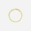 Top View of Yellow Gold GRACE Christian Ring For Women 1.1 mm