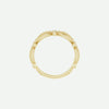 Top View of Yellow Gold PERFECT LOVE Christian Ring For Women