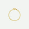 Top View of Yellow Gold SIMPLICITE Christian Ring For Women