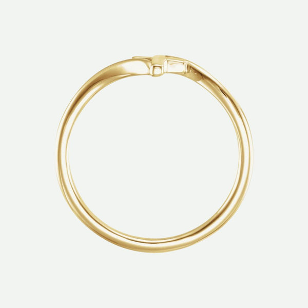 Top  View of Yellow Gold SOLACE Christian Ring For Women