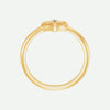Top View of Yellow Gold TRUE LOVE Christian Ring For Women