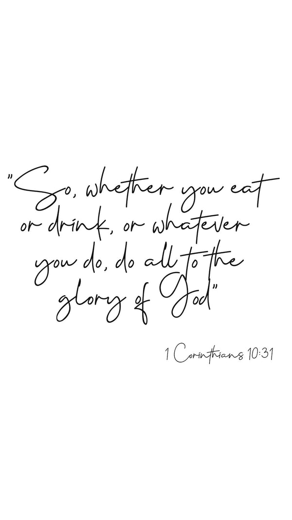 1 Corinthians 10 verse 31 Mobile Banner | Glor-e