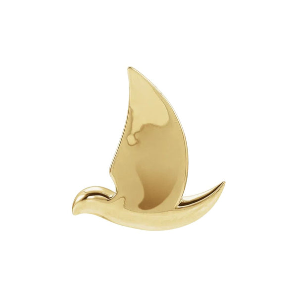 Yellow gold dove pendant from Glor-e – Christian symbol of peace, purity, and the Holy Spirit