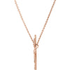 Side view of rose gold Diamond "Hope" Christian Necklace