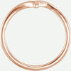 Top view of BYPASS 14k rose gold Christian ring from Glor-e