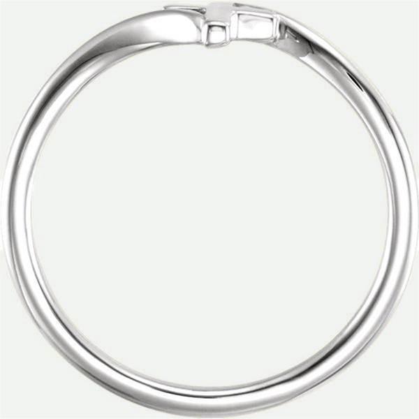 Top view of BYPASS 14k white gold Christian ring from Glor-e