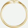 Top view of BYPASS 14k yellow gold Christian ring from Glor-e