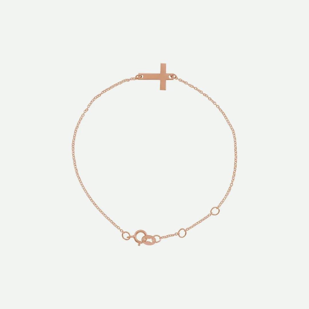 Carried-Christian-Bracelet-For-Women-Rose-Gold-Front-View