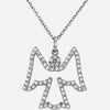Front view of Diamond and White Gold Angel Christian Necklace | Glor-e