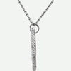 Side view of Diamond and White Gold Angel Christian Necklace | Glor-e