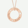 Front view of rose gold Faith Christian necklace for women from Glor-e