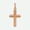 Front view of rose gold Pure Cross Unisex Christian Pendant