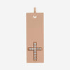 Front view of rose gold Vertical Bar Cross Christian Pendant for women
