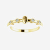Front view of yellow gold .05 CTW Diamond Stackable Cross Christian Ring for women