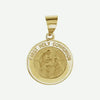 Front View of HOLY Yellow Gold Christian Pendant From Glor-e