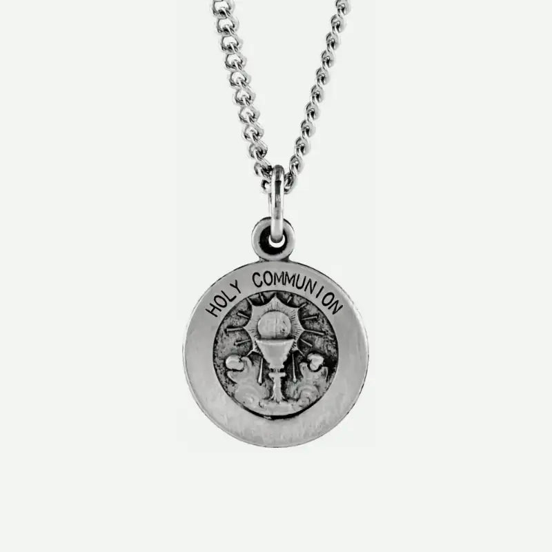 Front View of PURE Sterling Silver Christian Necklace From Glor-e