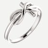 Infinity Cross White Gold Christian Ring From Glor-e Oblique View