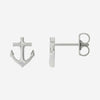 Mixed view of sterling silver Anchor Christian earrings for women