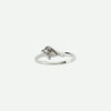 Front view of sterling silver UNBLOSSOMED ROSE Christian ring for women
